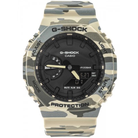 Чоловічий годинник CASIO G-SHOCK GA-2100CM-5AER Camouflage CasiOak