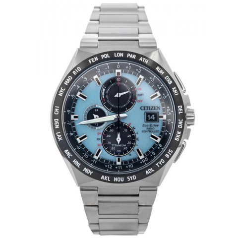 Чоловічий годинник Citizen AT8238-84M Radio Controlled Super Titanium Chronograph