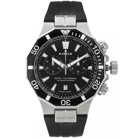 Чоловічий годинник EDOX 10112 3NCA NIN Delfin The Original Chronograph