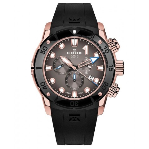 Чоловічий годинник EDOX 10242-TINRCA-BRDR CO-1 Chrono Titanium