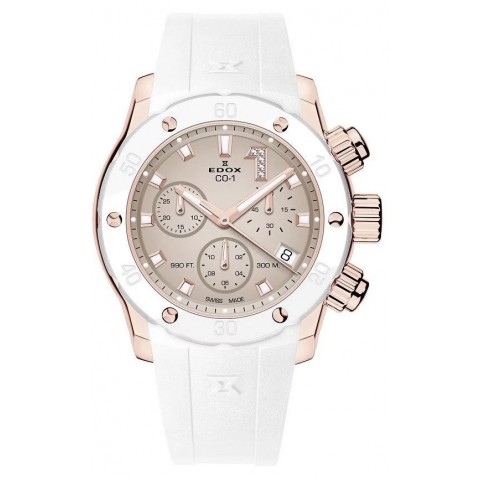 Жіночий годинник EDOX 10255 37RBCAB BEIDR Chronolady
