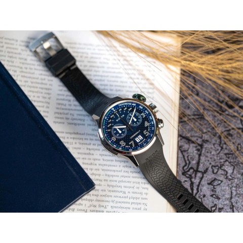 Чоловічий годинник EDOX 38001‑TINV‑BUV3 Chronorally