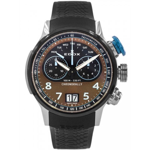 Чоловічий годинник EDOX 38003 TINBU BRNBU Chronorally