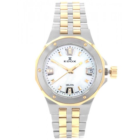 Жіночий годинник EDOX 53100 357JM NADND Delfin Diver Date Lady