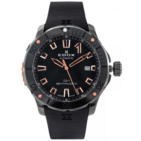 Чоловічий годинник EDOX 80137 37GNR CANR CO-1 Date Automatic