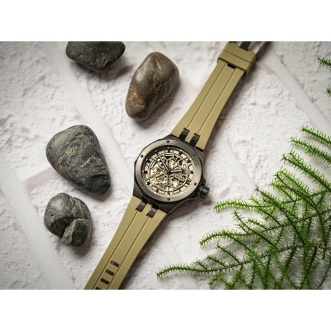 Чоловічий годинник EDOX 85303 357GNCAV VONB Delfin Mecano Skeleton