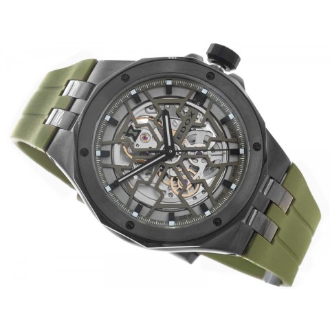 Чоловічий годинник EDOX 85303 357GNCAV VONB Delfin Mecano Skeleton