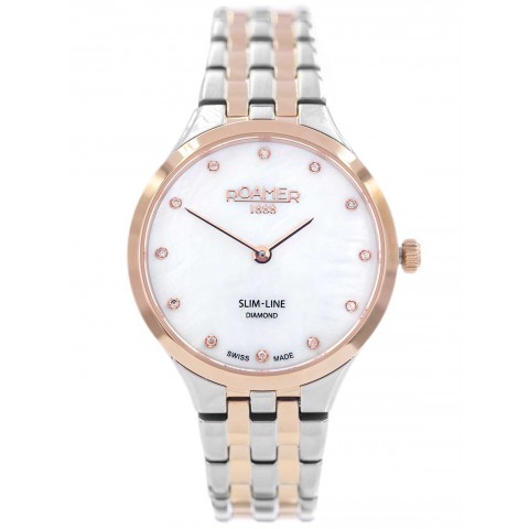 Жіночий годинник ROAMER 512847 49 89 20 Slim-Line Diamond