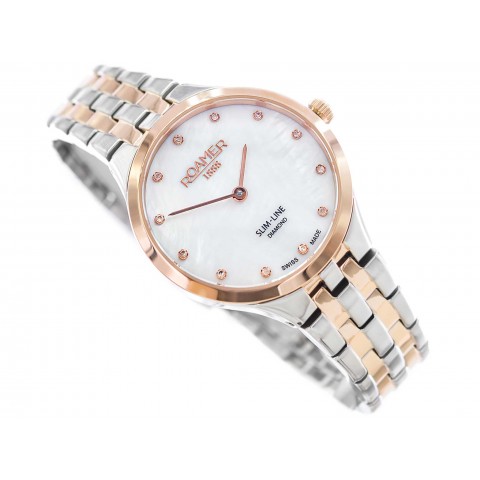 Жіночий годинник ROAMER 512847 49 89 20 Slim-Line Diamond