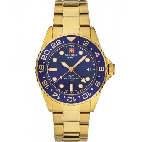 Чоловічий годинник SWISS ALPINE MILITARY GMT SAM7052.1115 Alpine by Grovana